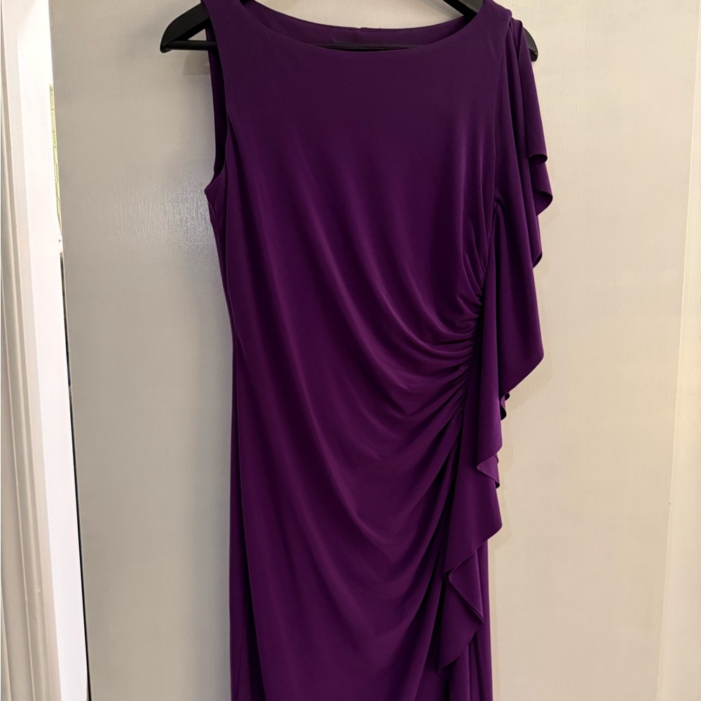 Ralph Lauren One Shoulder Purple Dress